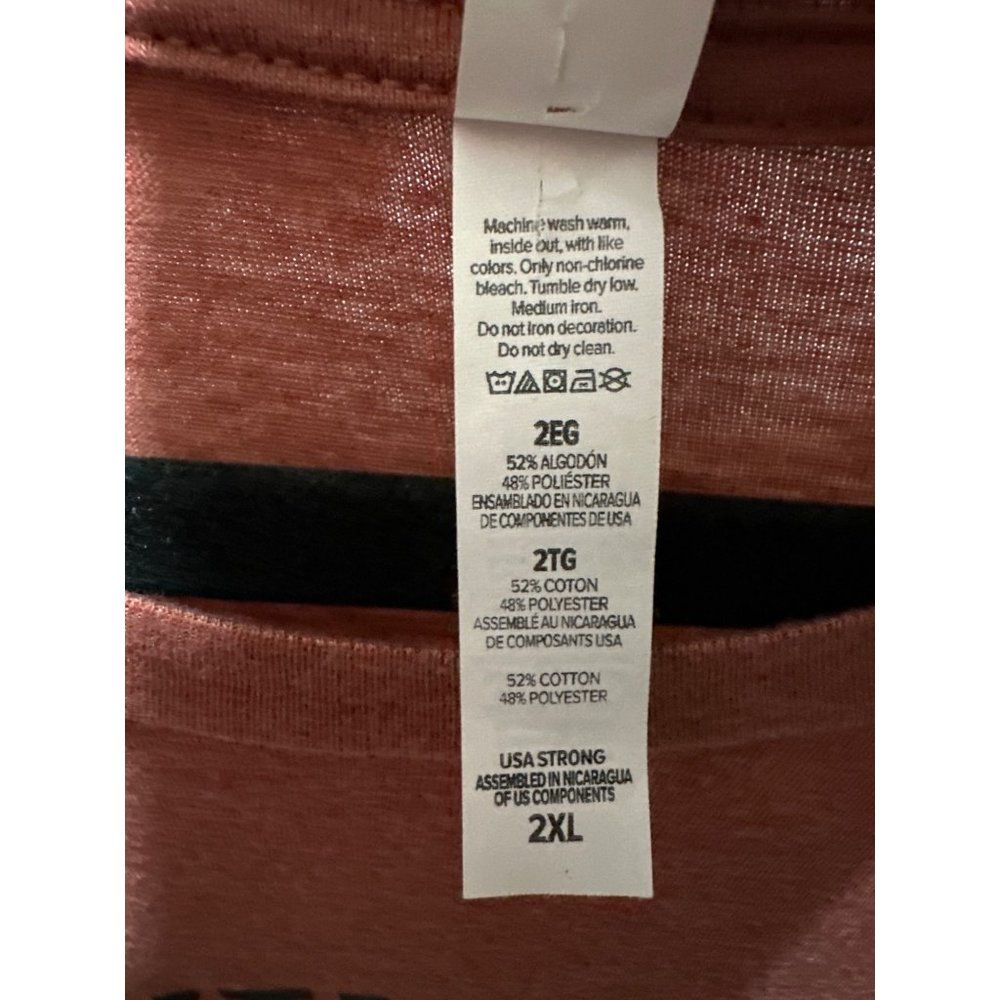 Bella Canvas size 2XL orange Pugkin Spice Latte short sleeve cotton blend tee - Picture 5 of 7